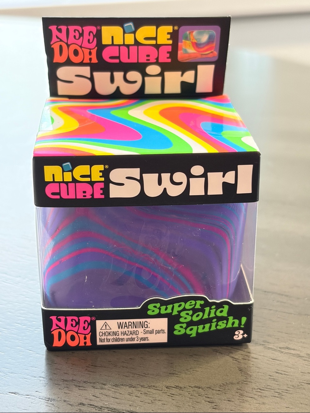 NEE DOH NICE CUBE Swirl  Solid Squish! - Purple
